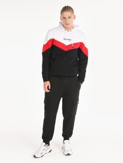 Regular Fit Orta Bel Cep Detaylı Siyah Erkek Eşofman Altı