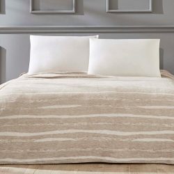 Linens Gritty Pamuk Battaniye Tek Kişilik Bej Bej