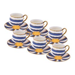 Emsan İstanbul Porselen Efsun 6’lı Kahve Fincan Takımı