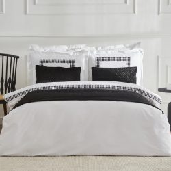 Karaca Home White Col Bruce Yatak Runner Set Siyah